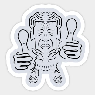 facial expression with two thumbs up Sticker